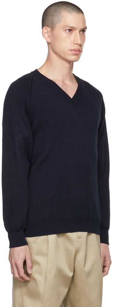 Пуловер Comme des Garçons Lochaven of Scotland Edition V-Neck Sweater Тъмно синьо | DH-N505-051, 1