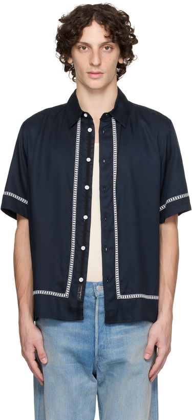 Риза rag & bone rag & bone Dalton Embroidered Shirt Тъмно синьо | MBW25PA027SVML, 0