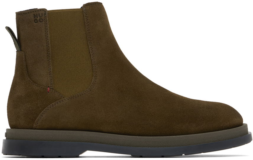 Кецове и обувки BOSS Suede Chelsea Boots Зелено | 50522967, 0