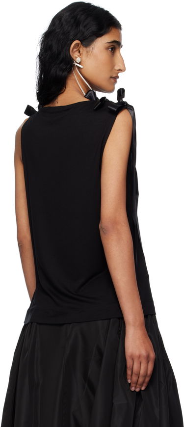 Потник Simone Rocha Simone Rocha Bow Ribbon Tail Tank Top Черно | 5366 0571, 2