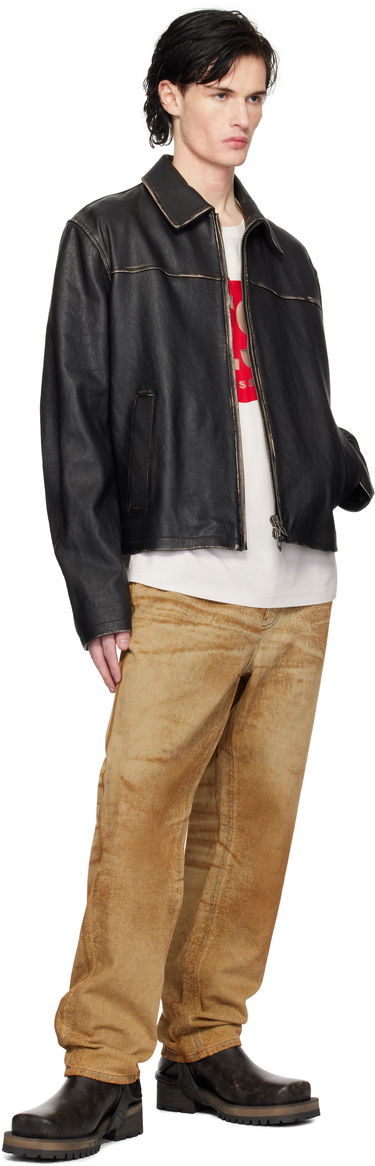 Яке бомбър Diesel L-Blixia Black Leather Jacket Черно | A14324-0PITR-9XX, 3