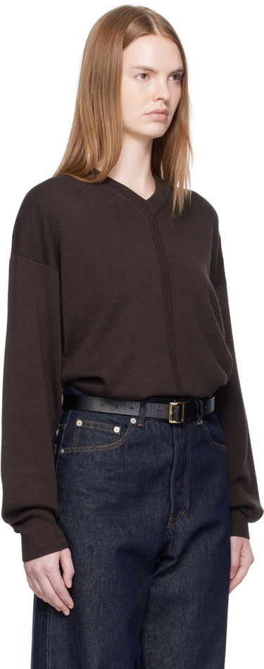 Пуловер LEMAIRE LEMAIRE V-Neck Sweater Черно | TO1430 LK087, 4