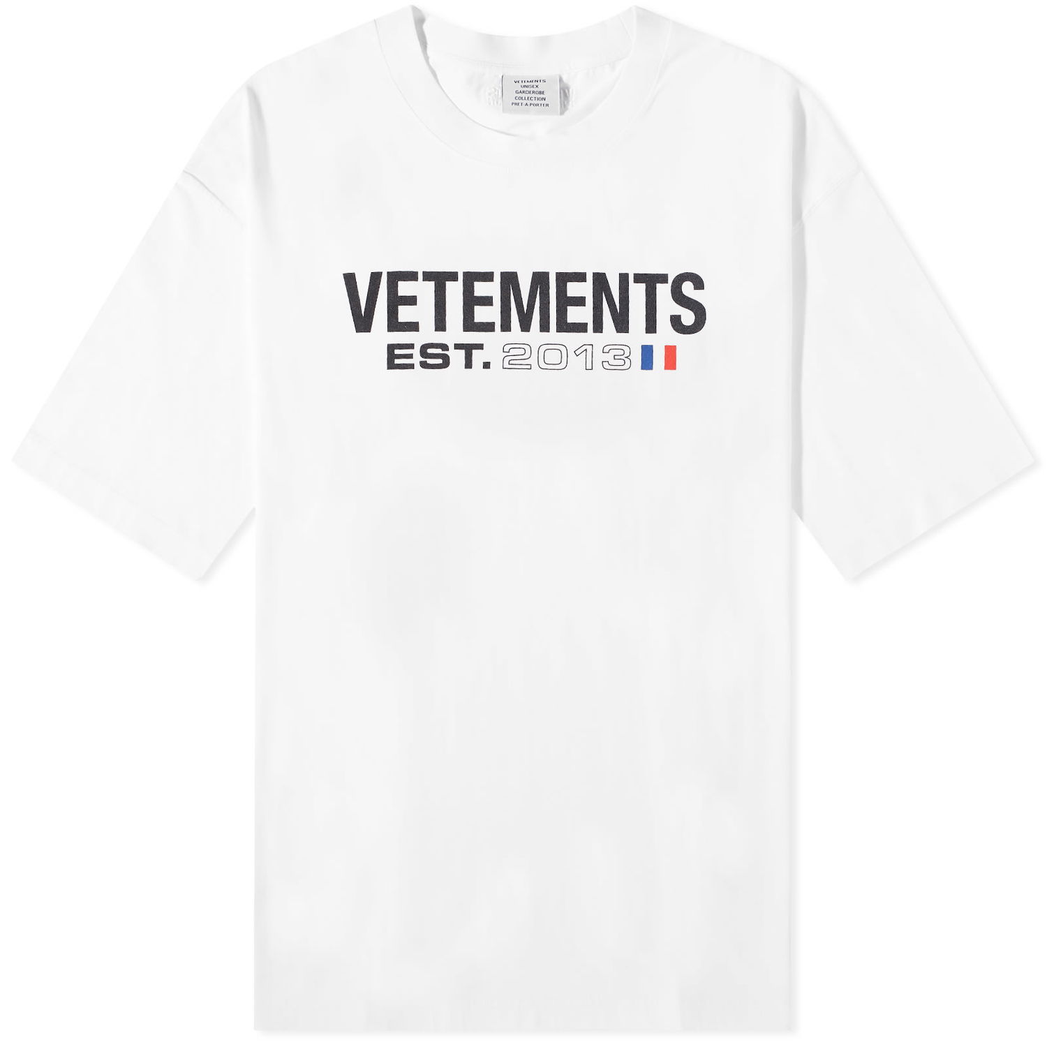 Тениска VETEMENTS Flag Logo Tee Бяло | UE54TR100W, 0