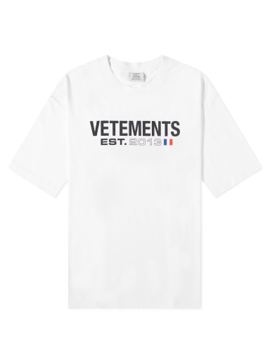 Тениска VETEMENTS Flag Logo Tee Бяло | UE54TR100W