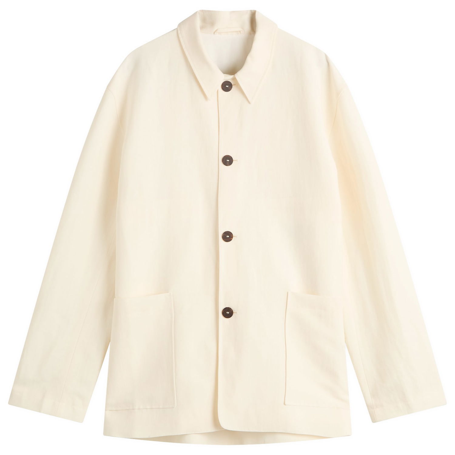 Яке Studio Nicholson Studio Nicholson Shirt Jacket, Size Large Бяло | NOPISNM-1347-PCH, 1