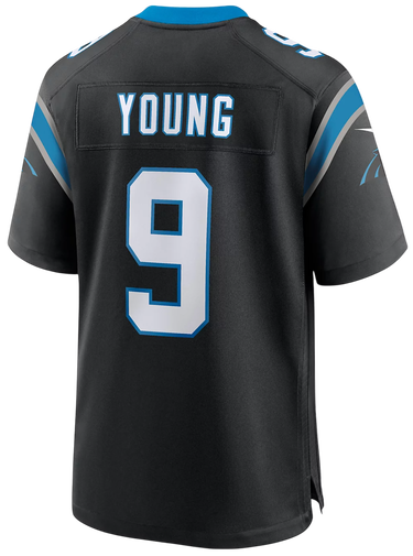 Фланелка Nike Carolina Panthers Game Home Bryce Young 9 Jersey Черно | 67nm-02pg-9df-000-67nm-02pg-9df-000, 1