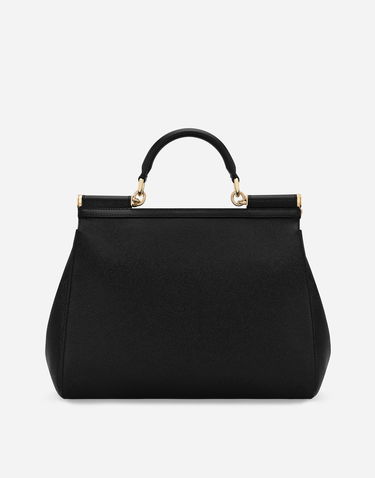 Дамска чанта Dolce & Gabbana Black Leather Handbag Черно | BB6015A100180999, 3