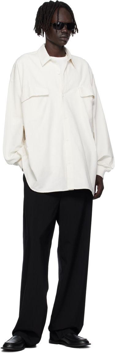 Риза Fear of God ESSENTIALS Long-Sleeve Oxford Shirt with Flap Pockets Бяло | 186SP254424F, 3
