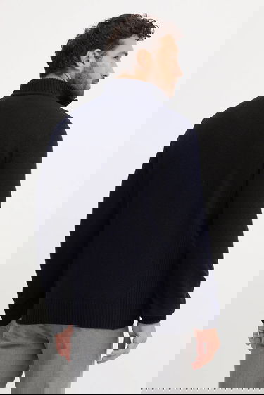Пуловер Barbour Barbour Nelson Half Zip Sweater Тъмно синьо | MKN0863, 2