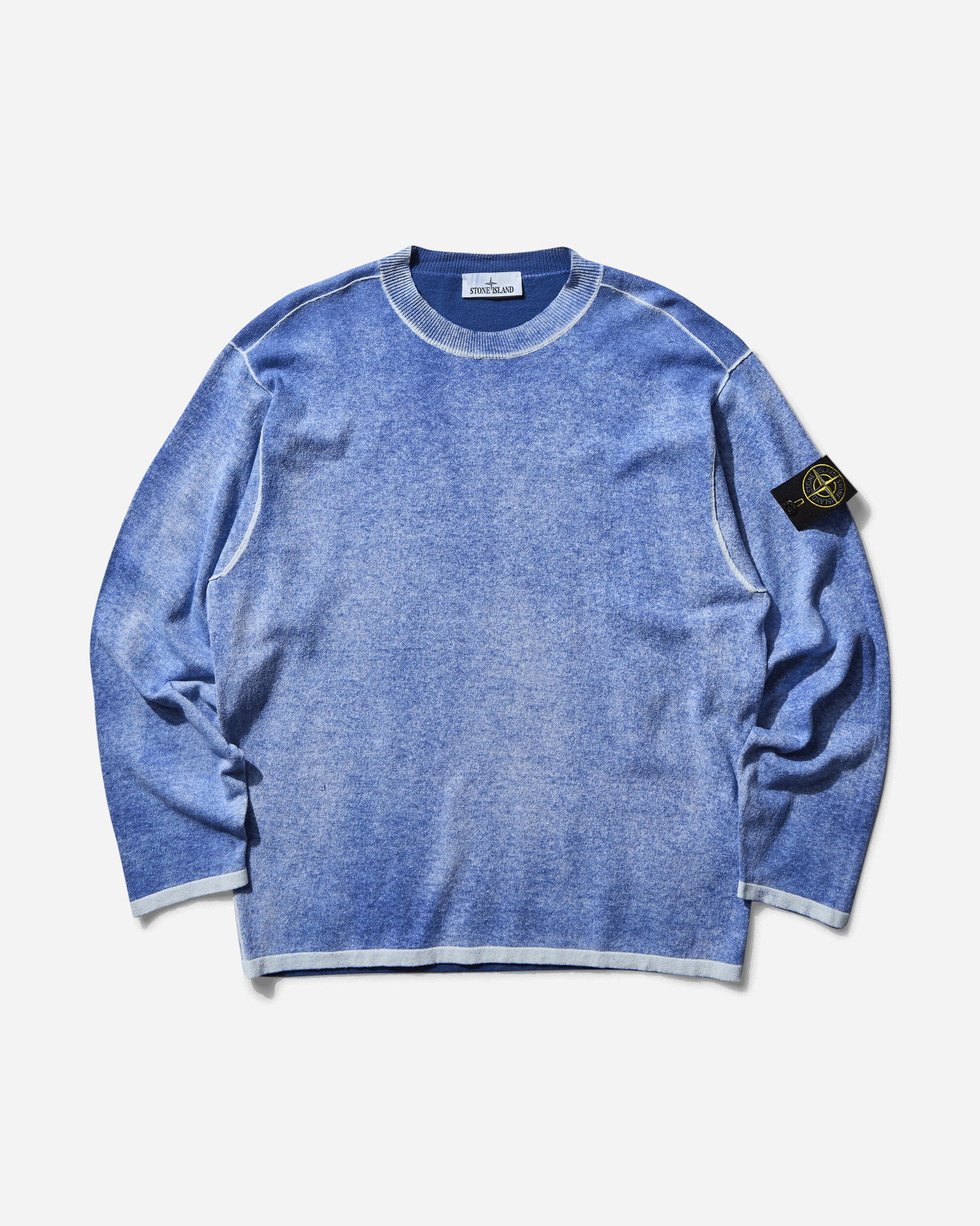 Пуловер Stone Island Raw Hand Light Organic Cotton Sweater Синьо | K1S15-5100030-S00Z2 V0028, 1