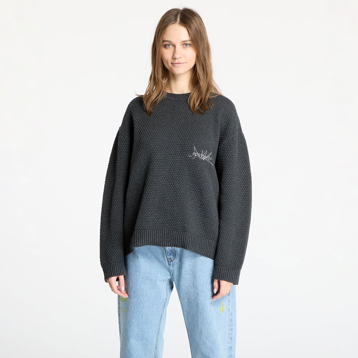 Пуловер Footshop FTSHP Everyday Pebble Grey Sweater Сиво | FTSHP_450, 0