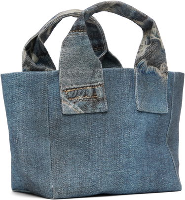 Голяма пазарска чанта Ottolinger Ottolinger Mini Denim Tote Bag Синьо | 12890052801, 2