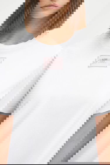 Тениска GANNI GANNI Basic Jersey Collage Relaxed T-Shirt Бяло | T4157, 3