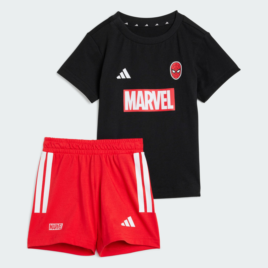 Комплект adidas Performance Marvel Spider-Man Shorts and Tee Set Червено | JW9968, 0