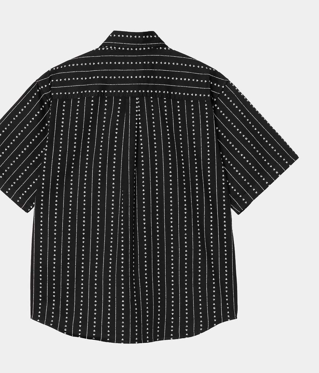 Риза Carhartt WIP Carhartt WIP S/S Drewe Shirt Heart C Pinstripe Черно | I034537_13, 1