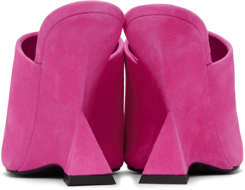 Аксесоари The Attico Attico Cheope Heeled Suede Sandals Розово | 231WS634 L007, 1