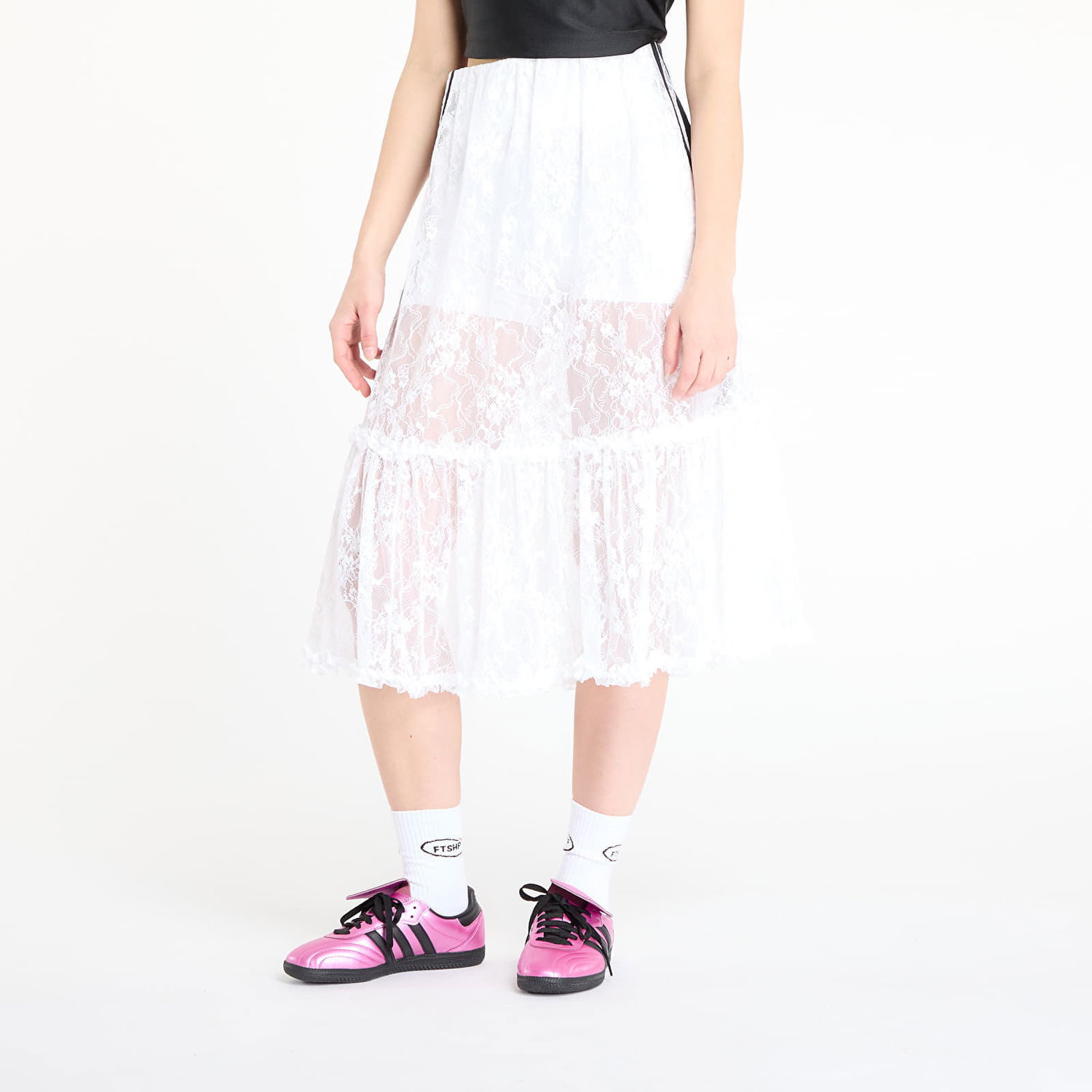 Пола adidas Originals adidas Originals Lace Skirt XL Бяло | KD2288, 0