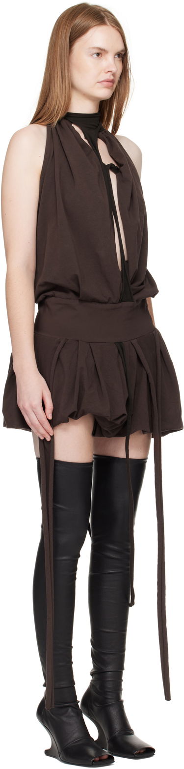 Pокля Ottolinger Ottolinger Jersey Neckholder Balloon Minidress Кафяво | 115-502915-01, 1