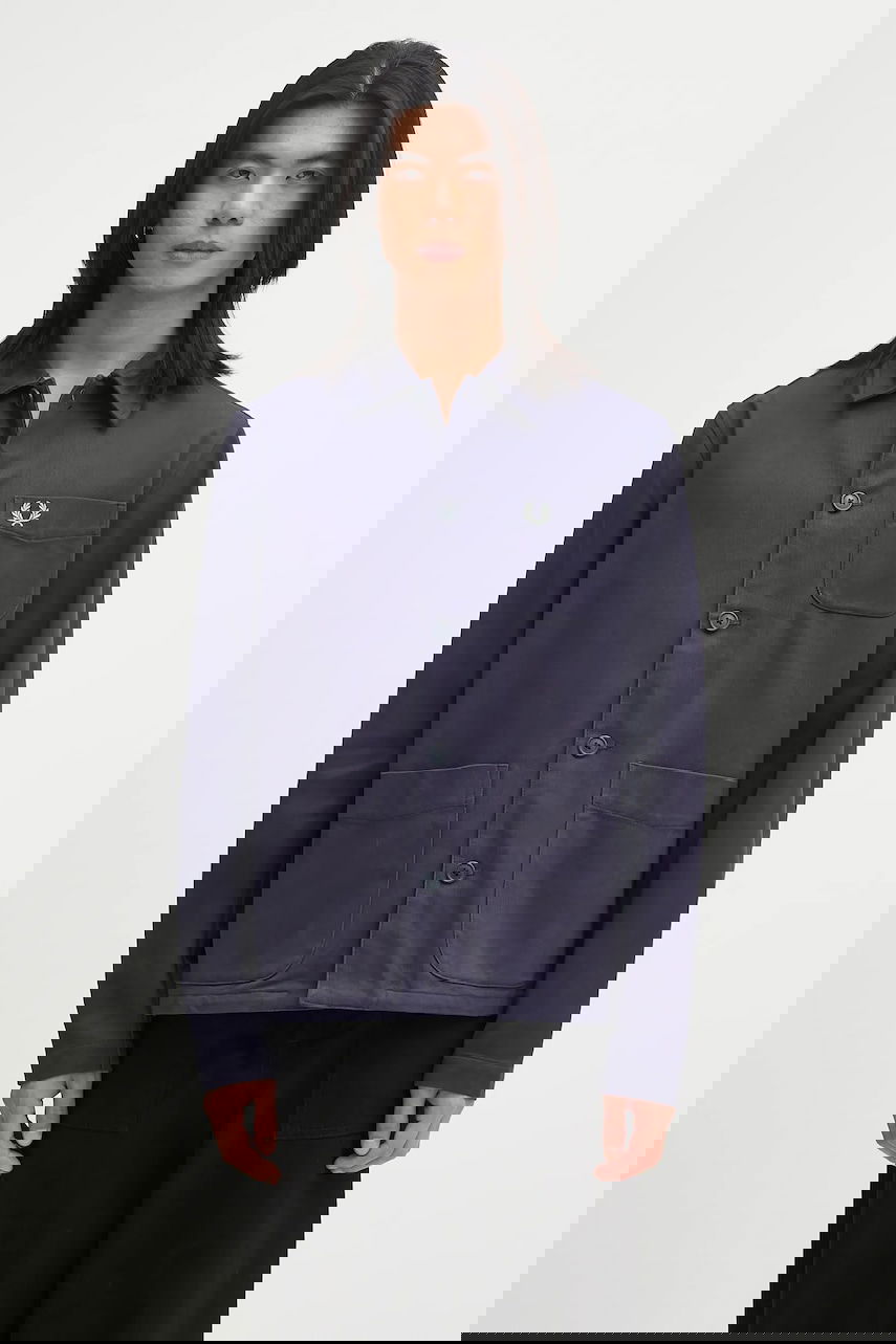 Яке Fred Perry Cotton Worker Jacket Regular Fit Classic Collar Тъмно синьо | M1701, 0