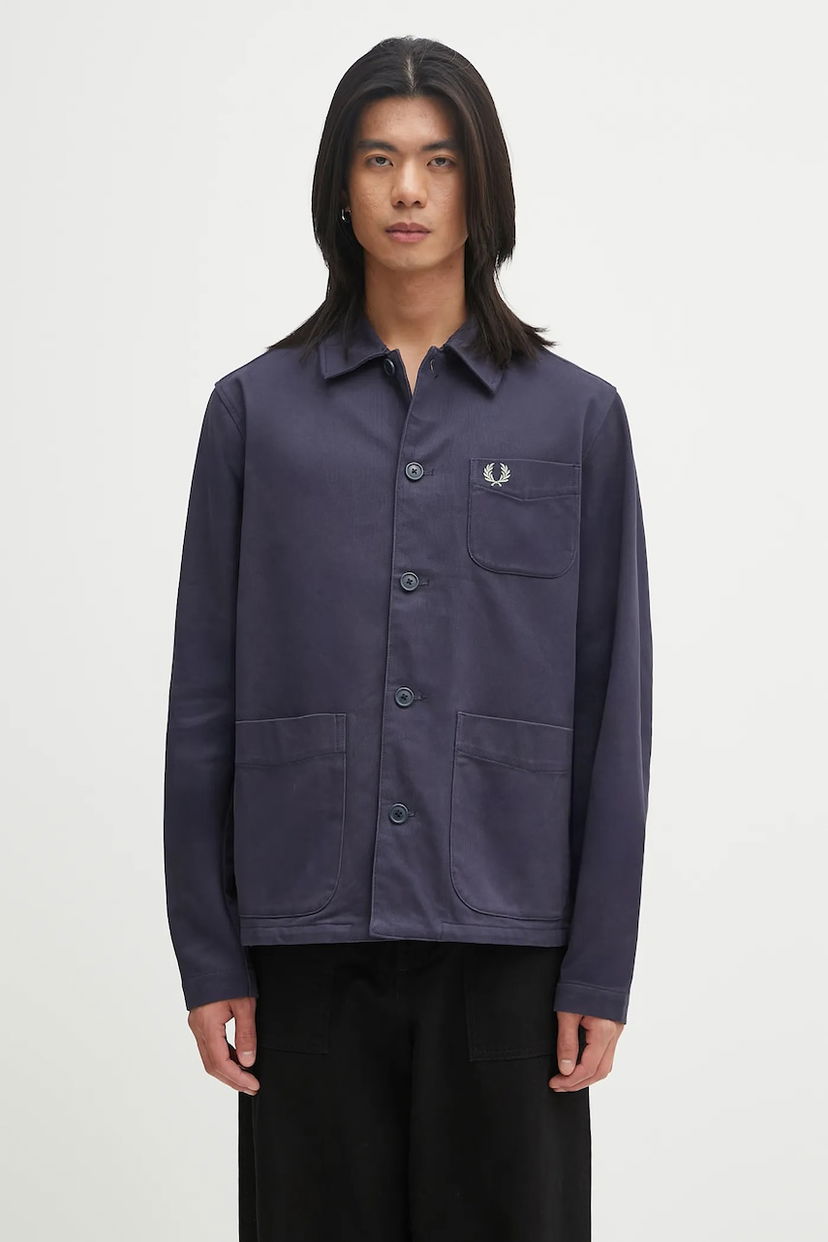 Яке Fred Perry Cotton Worker Jacket Regular Fit Classic Collar Тъмно синьо | M1701