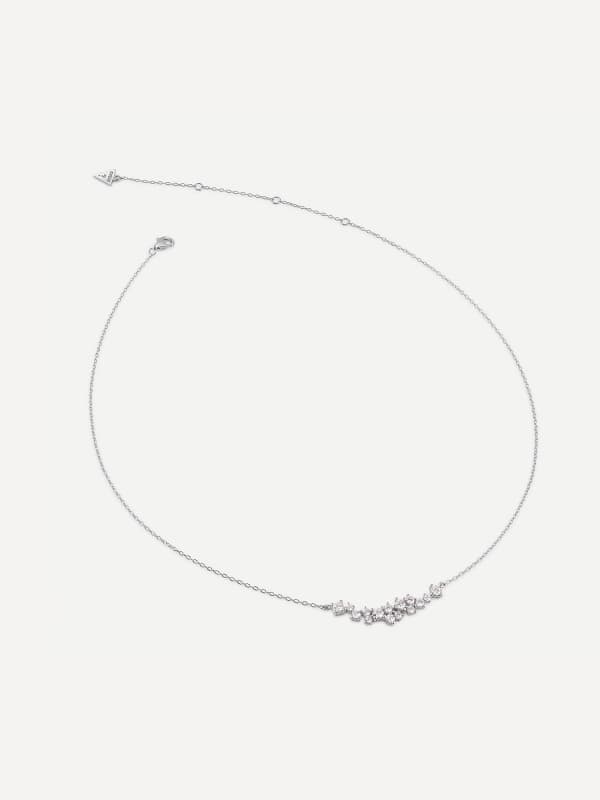 Колие GUESS Silver-Tone Necklace With Crystal Accents Металик | JSBN04465JW, 0