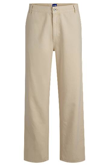 Панталони BOSS Baggy-Fit Canvas Trousers Бежово | 50531023, 0