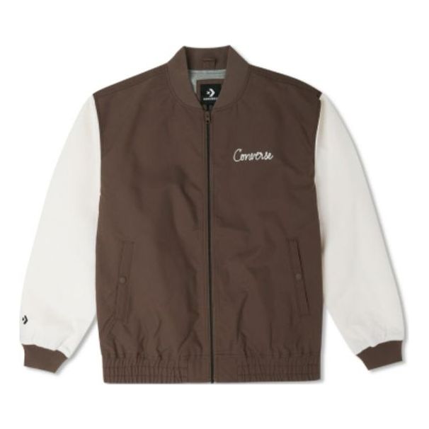 Яке бомбър Converse Chain Stitch Woven Jacket Кафяво | 10025514-A01