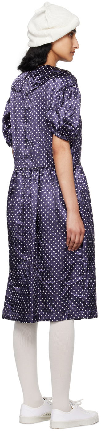 Pокля Comme des Garçons Comme des Garçons Girl Polka Dot Midi Dress Тъмно синьо | NM-O010-051, 2
