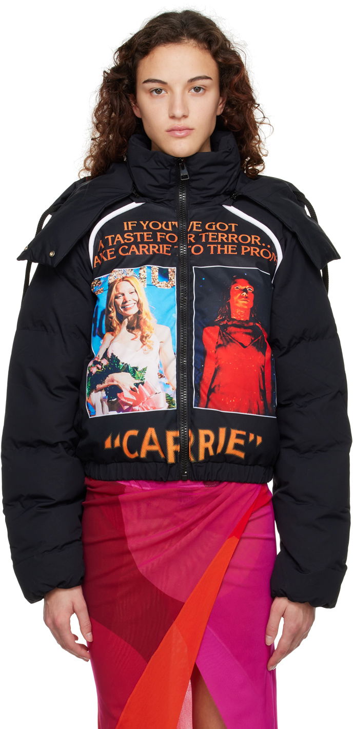 Пухо яке JW Anderson Black Poster Puffer Jacket Черно | JK0202-PG0994, 0