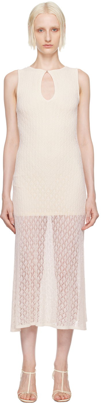 Pокля BEC + BRIDGE BEC + BRIDGE Aurora Keyhole Maxi Dress Бяло | W24-12244, 0
