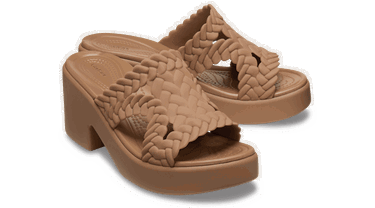 Кецове и обувки Crocs Brooklyn Woven Heel Sandals Кафяво | 209979-2EY, 1