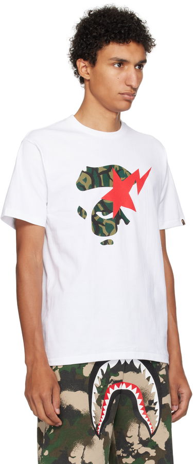 Тениска BAPE Trial Camo Ape Face STA T-Shirt Черно | 001TEL301035M, 4