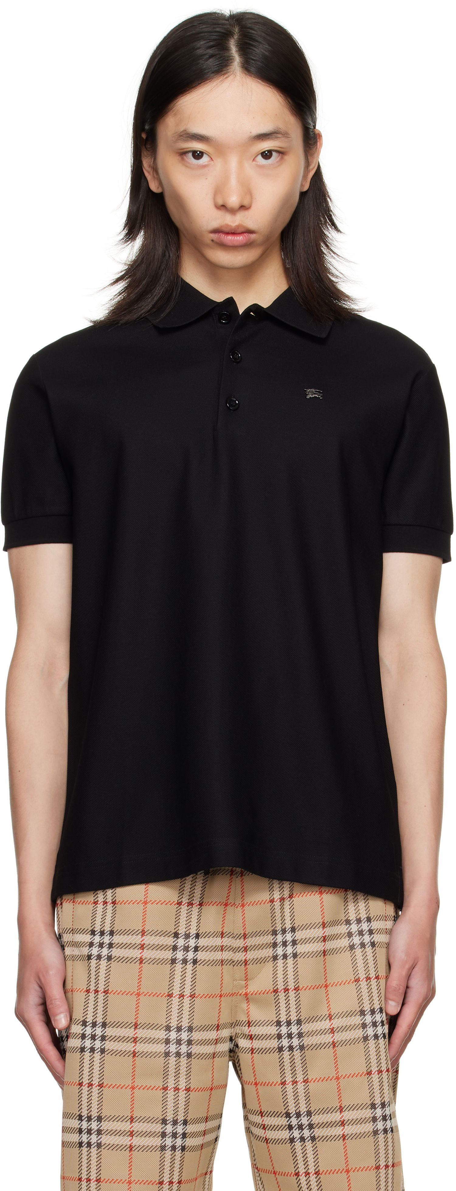 Поло тениска Burberry Burberry EKD Cotton Polo Черно | 8116183, 0