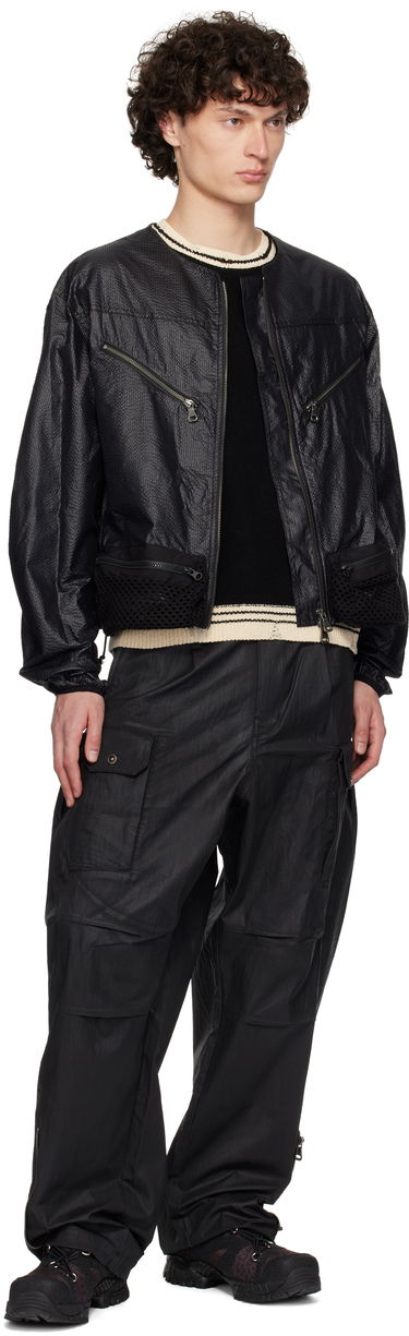 Яке бомбър Andersson Bell Andersson Bell Convex Collarless Bomber Jacket Черно | awa696m, 3