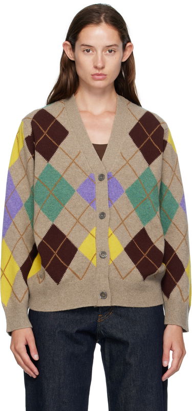 Пуловер &Daughter &Daughter Ava Argyle Cardigan Бежово | WL24206, 0