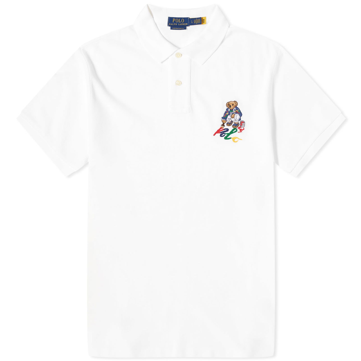 Поло тениска Polo by Ralph Lauren Painting Bear Polo Shirt Бяло | 710853312023, 0
