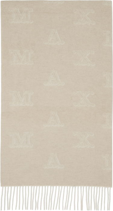 Шал Max Mara Wsklause Monogram Jacquard Fringed Scarf Бежово | 2524546302600, 0