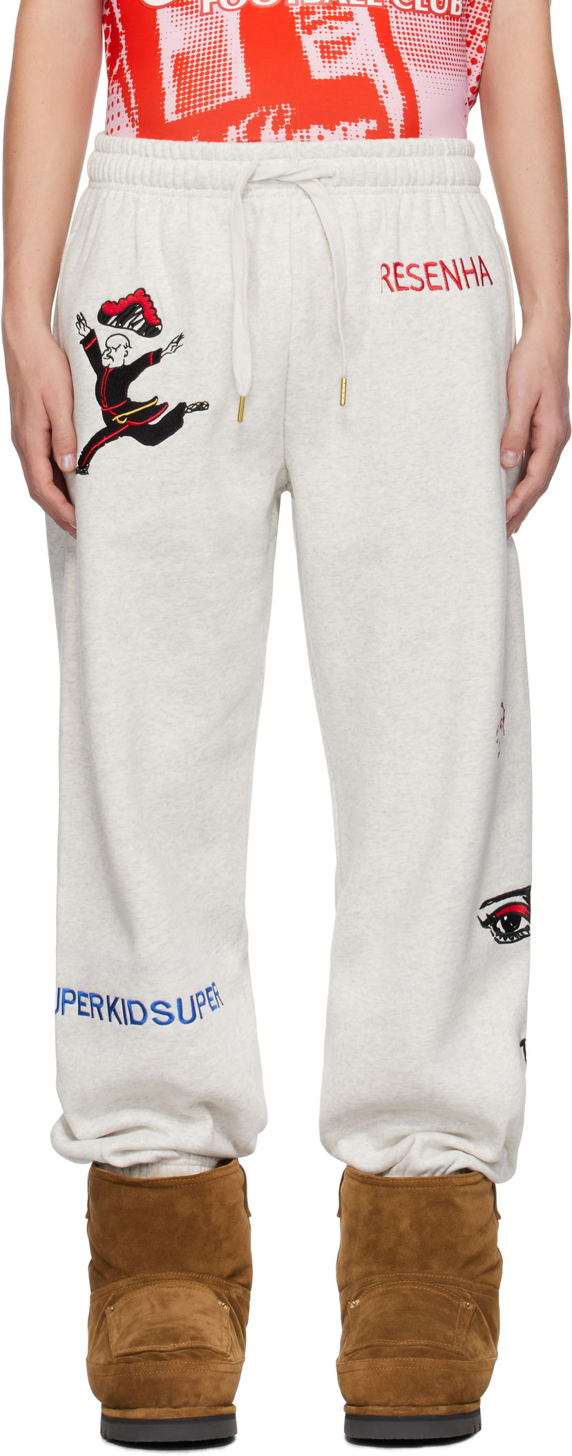 Спортни панталони KidSuper Super Sweatpants Сиво | AW24-SWP-06