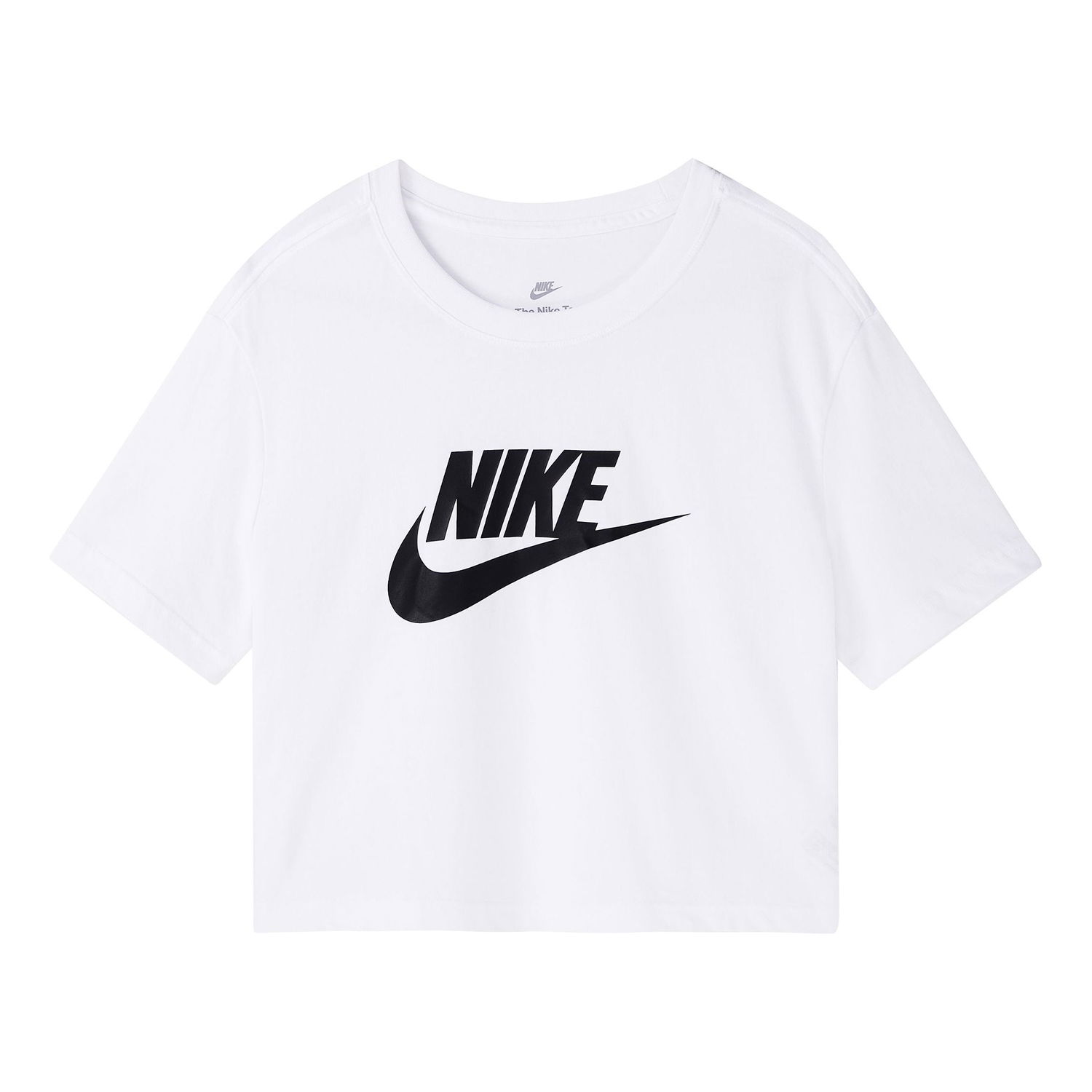Съкратен топ Nike Sportswear Essential Crop Crew Neck T-Shirt Бяло | BV6176-100, 0