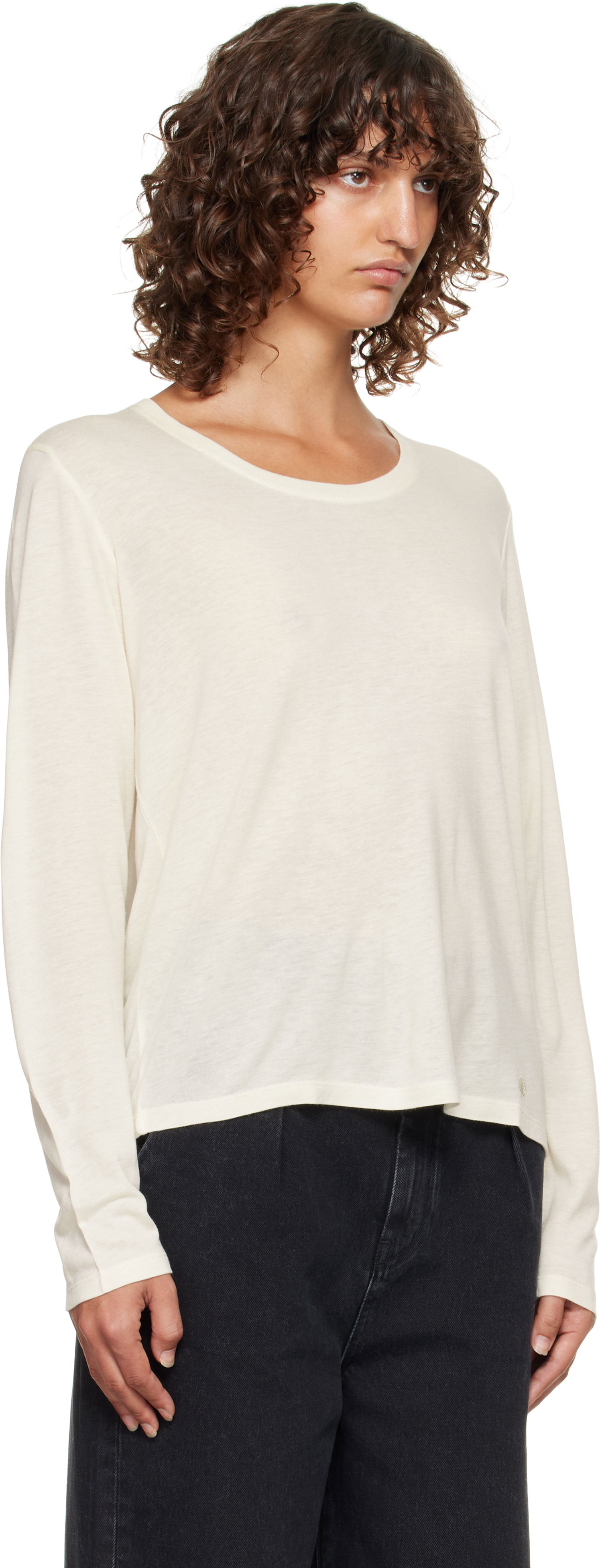 Тениска Loulou de Saison Loulou de Saison Ava LDS Longsleeve Jersey T-shirt Бяло | AVA LDS, 1