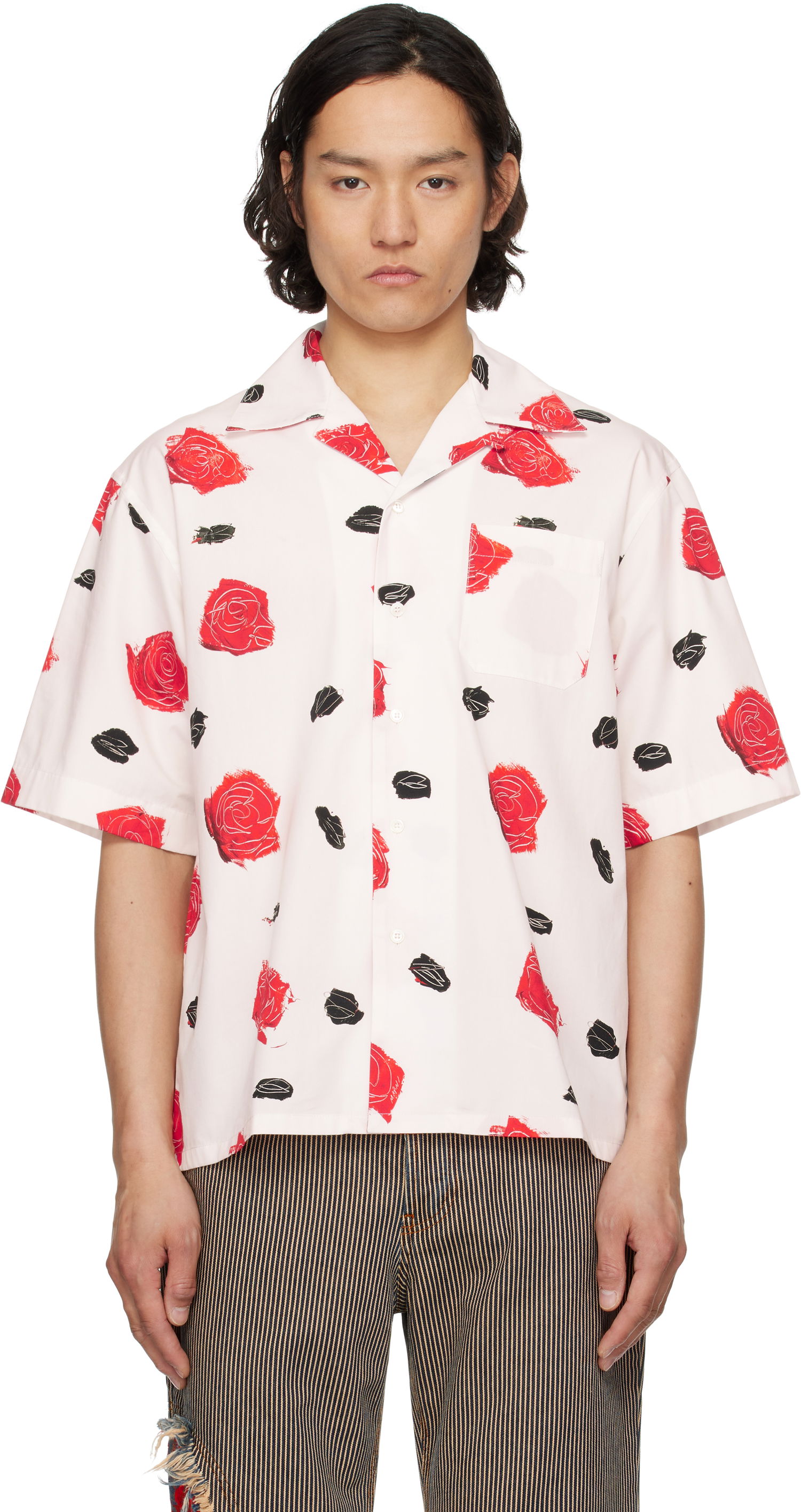 Риза Marni Marni Iris Print Poplin Shirt Бяло | CUMU0213A5 UTC502, 0