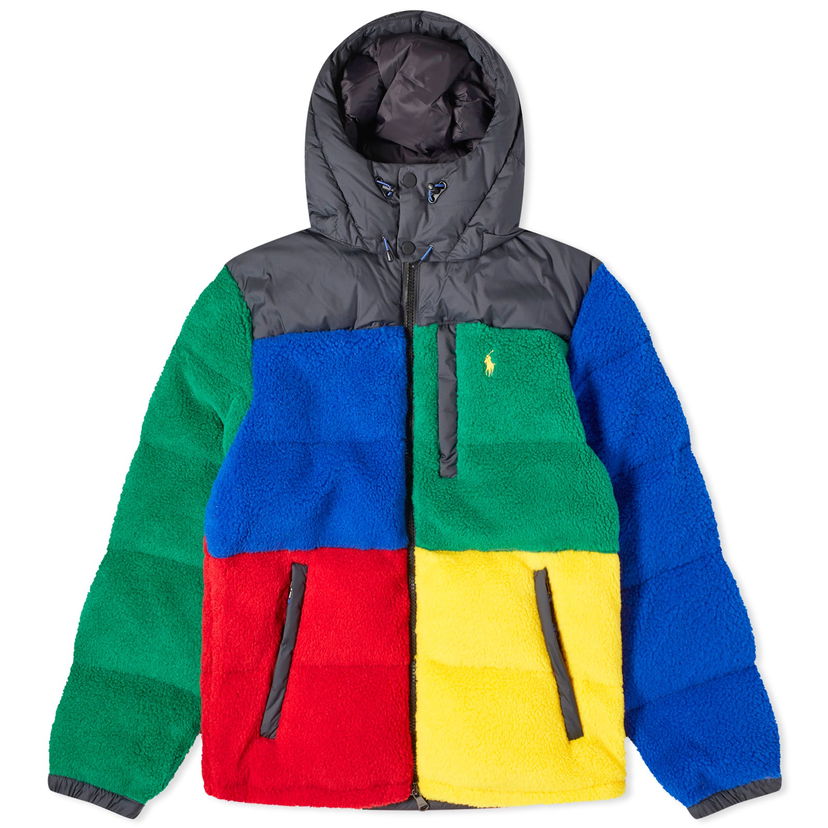 Пухо яке Polo by Ralph Lauren Colour Block Fleece Puffer Jacket Зелено | 710923299001