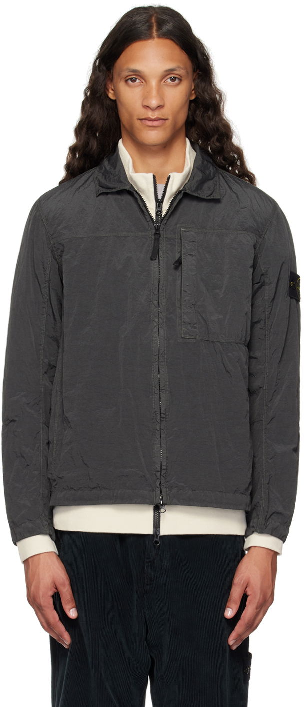 Яке Stone Island Black Nylon Metal Jacket Сиво | 811511819, 0