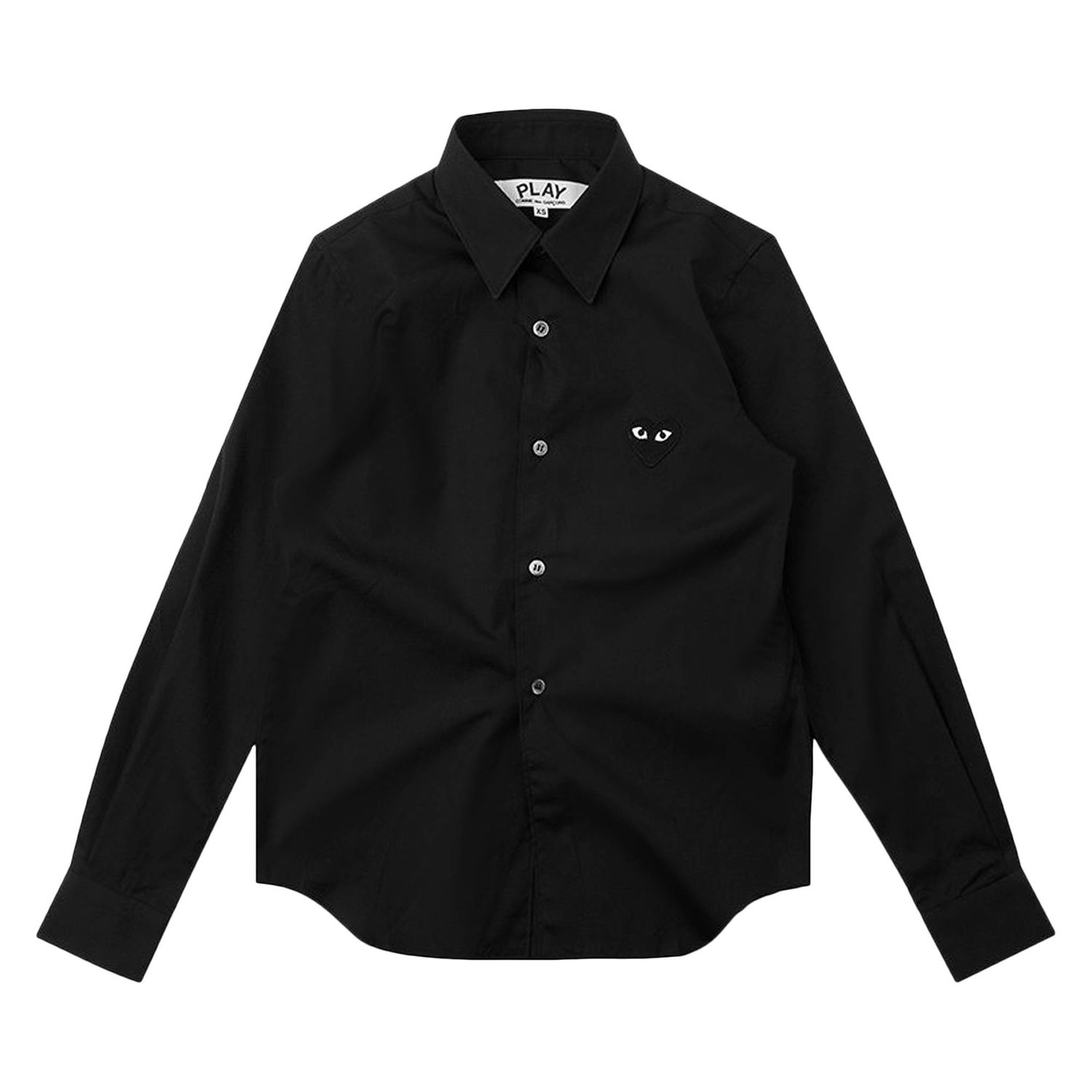 Риза Comme des Garçons PLAY Black Heart Button Up Shirt Черно | az b003 051 1, 1