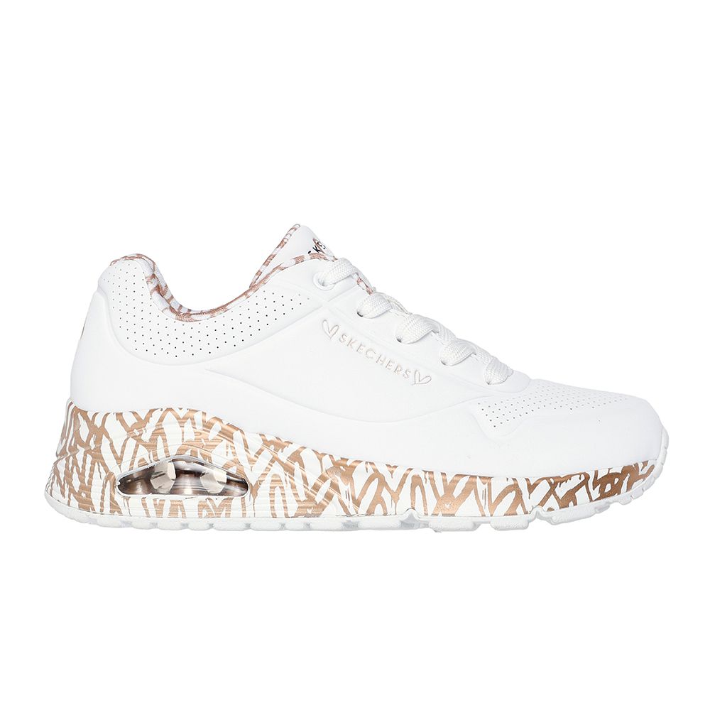 Кецове и обувки Skechers Skechers Uno Loving Love Бяло | 155506-WTRG, 0
