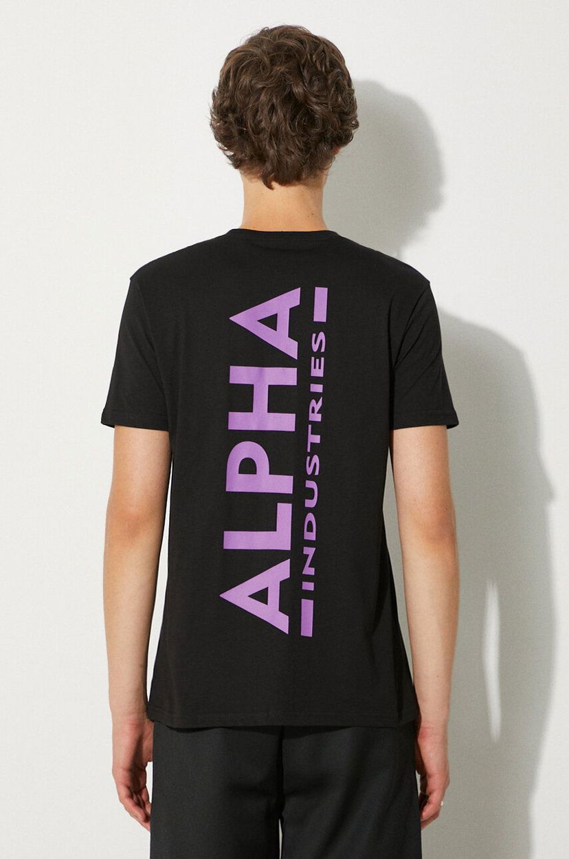 Тениска Alpha Industries T-Shirt With Print Черно | 128507.682