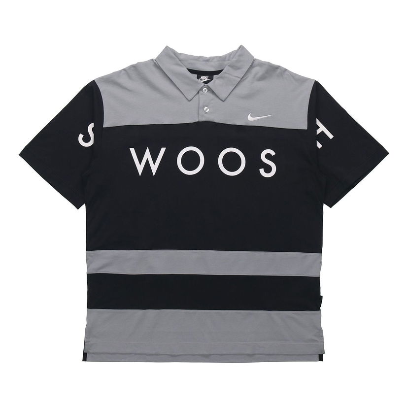 Поло тениска Nike Sportswear Swoosh Logo Loose Polo Shirt Сиво | DJ5370-010