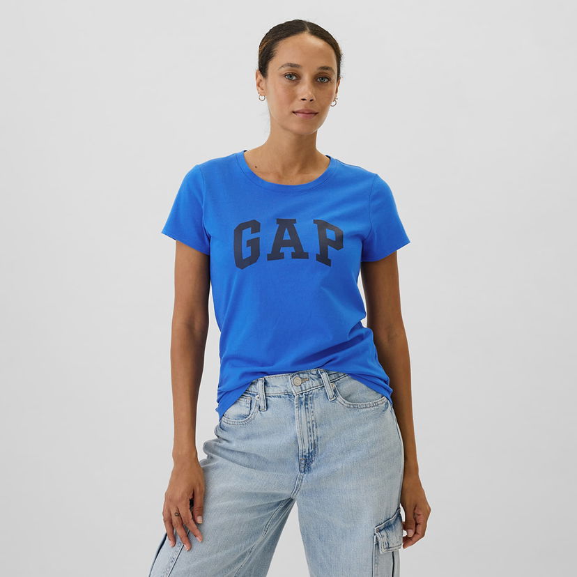 Тениска GAP T-shirt Logo Shortleeve Tee Radiant Blue XS Синьо | 541948-02