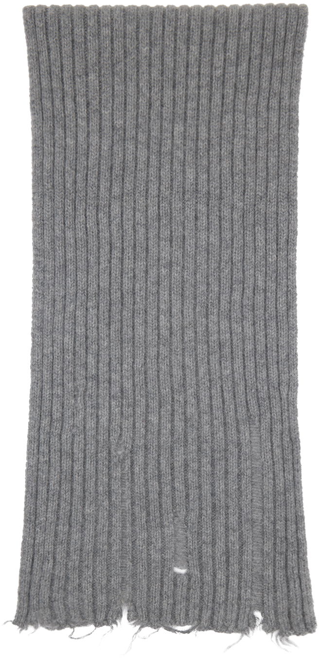 Пуловер Stella McCartney Stella McCartney Distressed Knit Scarf Сиво | 6K08933S2536, 1