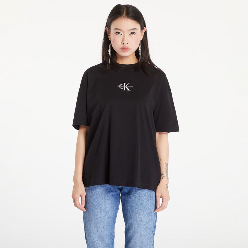 Тениска CALVIN KLEIN Monogram Boyfriend T-Shirt Black Черно | J20J223561 BEH